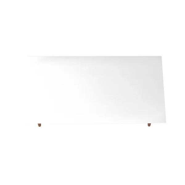 Manhattan Comfort Utopia 11.81x22 High Rectangle Coffee Table with Splayed Legs, White Gloss