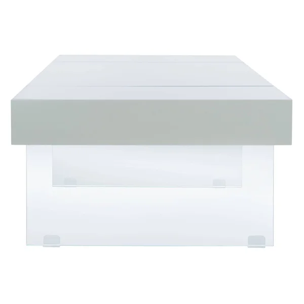 Safavieh COF7001B Jacob Rectangular Glass Leg Modern Coffee Table