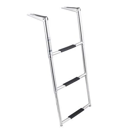White Water B00301wh Wide Over Platform Telescoping Ladder - 3 Step