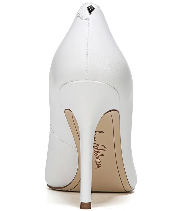 Sam Edelman Hazel Pointed Toe Pump - Bright White Leather, 9