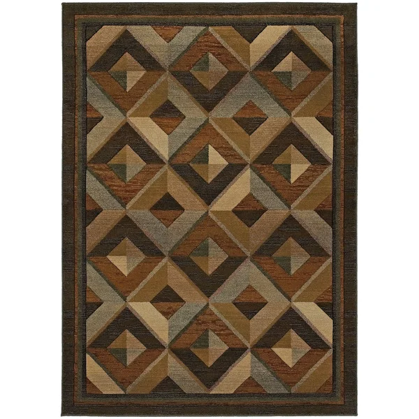Oriental Weavers Genesis 956Q Brown/ Beige Area Rug 6& 7x22 x 9& 1x22
