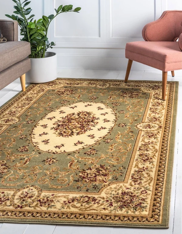 Unique Loom Phillipe Versailles Area Rug - 9& x 12& Green
