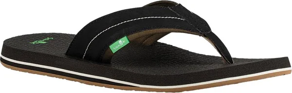 Sanuk Men's Beer Cozy 2 Flip Flops - Black/Dark Olive 12