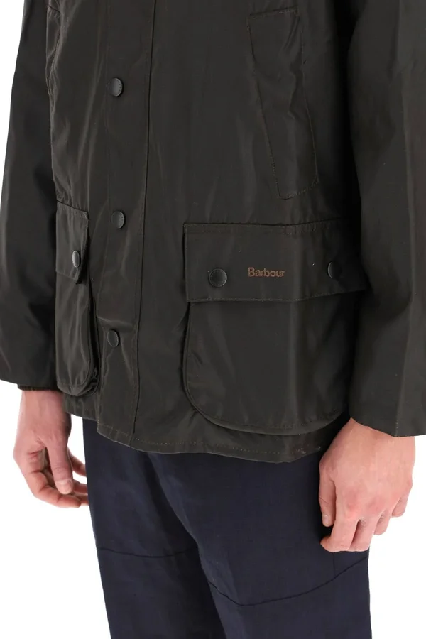 Barbour Bedale Classic Jacket in Waxed Cotton 44 Brown, Green Cotton