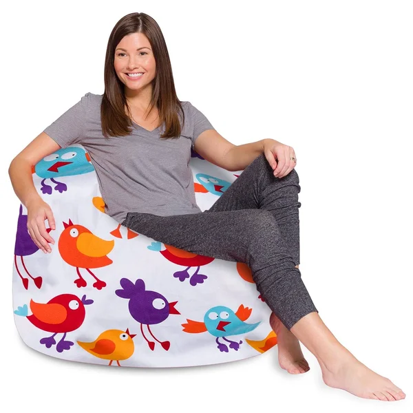 Posh Creations Bean Bag Chair - White, Size: XL-48in