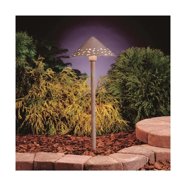 Kichler Landscape 15843NBK27 - LED Hammered Roof Path, New Brick