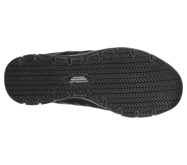Skechers Women's Work Relaxed Fit Ghenter Follans SR Sneaker, Black
