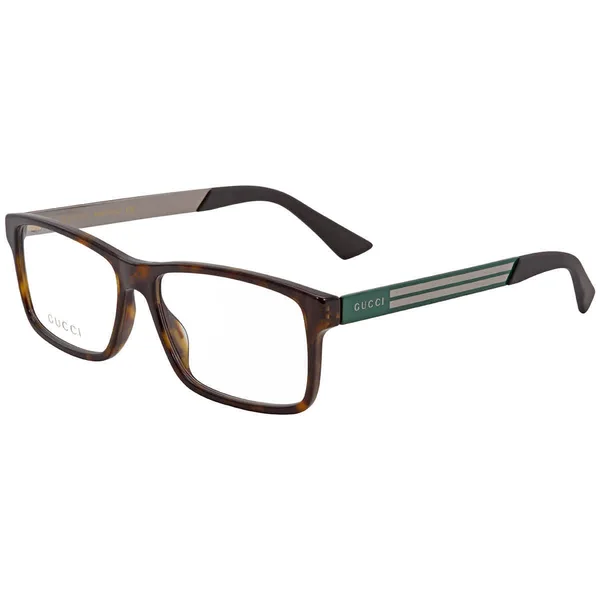 Gucci GG0692O-005 Havana Green - Clear Eyeglasses