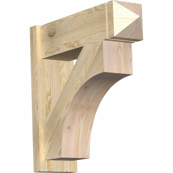 Ekena Millwork OUT08X26X26WTL03RDF 8x22W x 26x22D x 26x22H Westlake Rough Sawn Arts and Crafts Outlooker - Douglas Fir