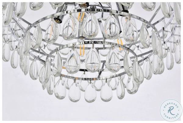 Elegant Lighting Mila 20 inch Pendant in Chrome 1102D20C