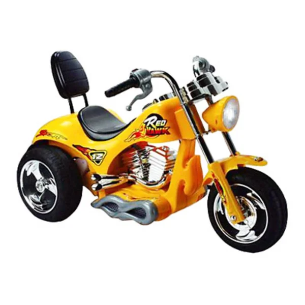 Mini Motos 12V Red Hawk Motorcycle, Yellow