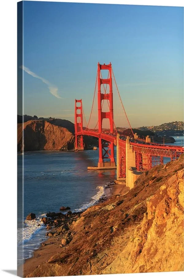 View of Golden Gate Bridge - San Francisco, California, USA, Canvas Wall Art, 24x36, Great Big Canvas