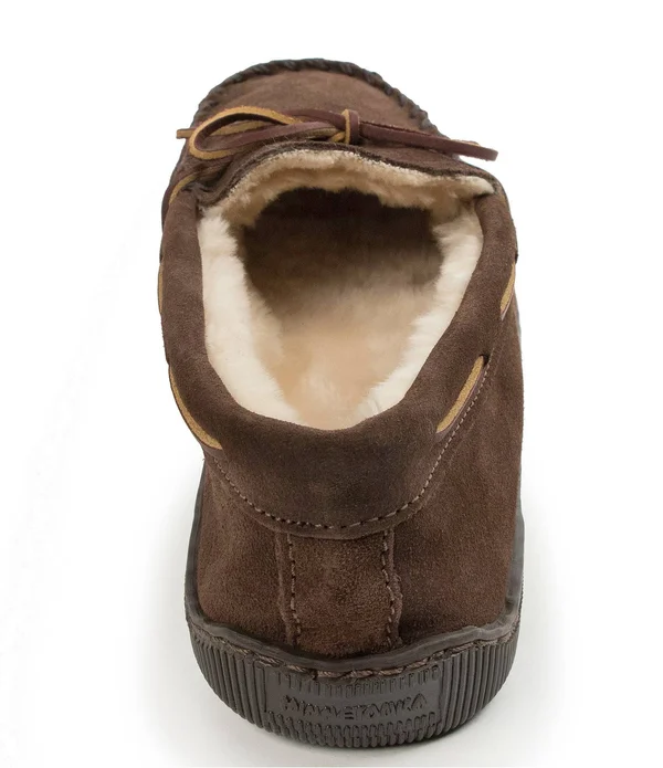Minnetonka Pile Lined Hardsole 7 Men's Brown