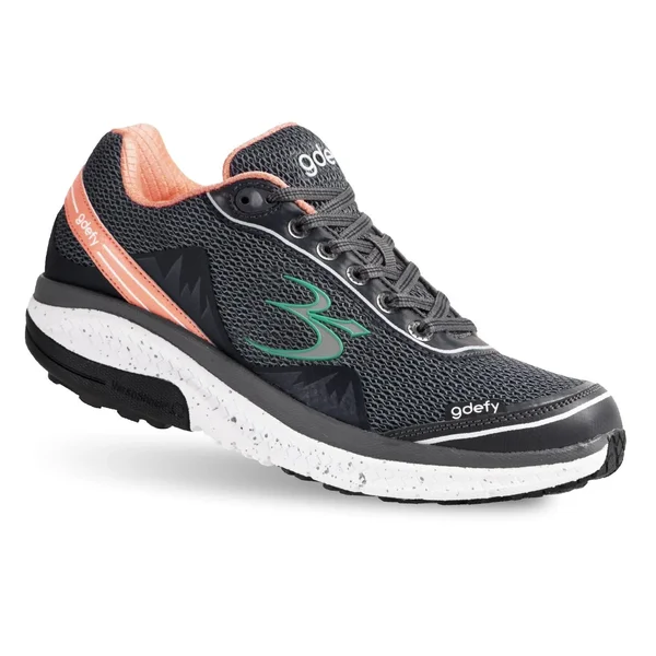 Gravity Defyer Mighty Walk, Women's, Gray/Salmon, Size: 7.5