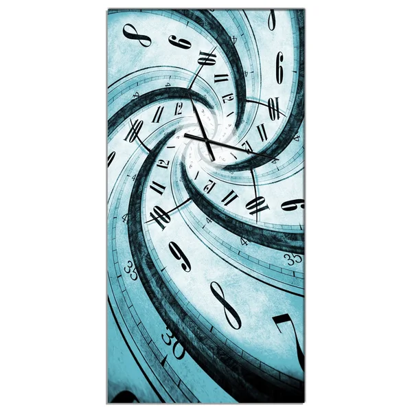 Designart 'Time Vortex Spiral' Oversized Contemporary Wall Clock - 24 in. Wide x 48 in. High