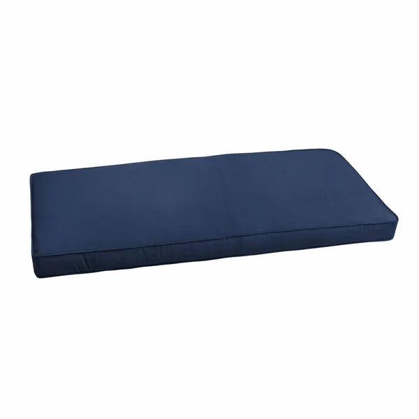 Mozaic Company Sunbrella Corded Bench Cushion Denim Blue