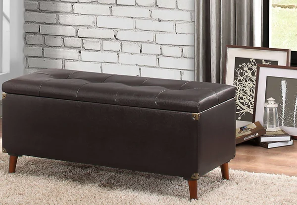 Homelegance Staunton Brown Lift Top Storage Bench 4742PU