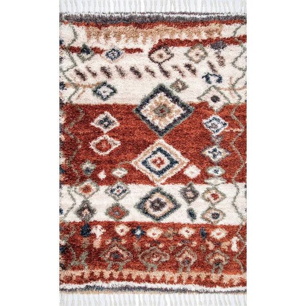 nuLOOM Rosemarie Southwestern Moroccan Shag Runner Rug - 2& 6x22 x 10&, Blue