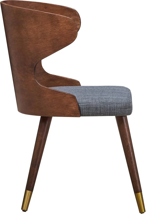 Meridian Furniture Sherwood Gray Linen Fabric Dining Chair (Set of 2)