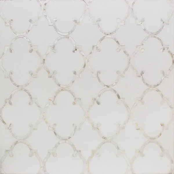 Tilebar Highland Marrakesh White Thassos with Pearl Shell Tile