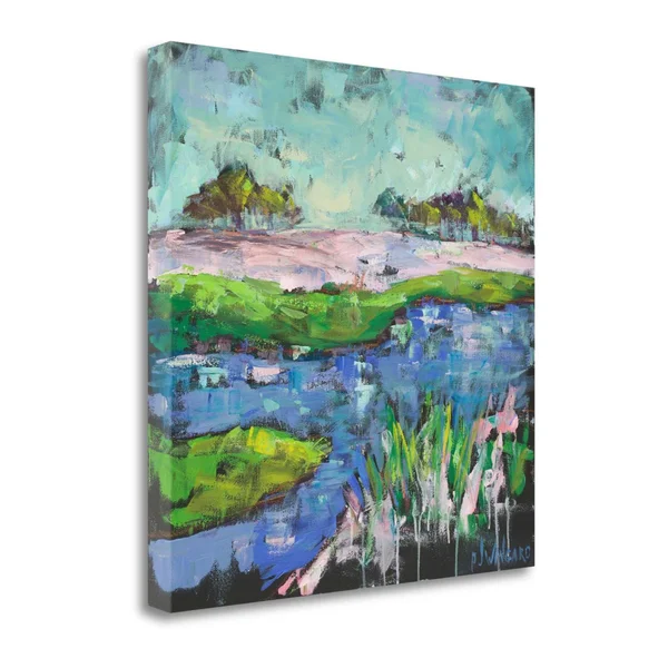 Tangletown Fine Art Summer Carolina Marsh by Pamela J. Wingard Giclee on Gallery Wrap Canvas - 20x22 x 20x22 - Multi
