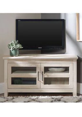 Bridgeport Designs White Oak 44 inch Modern Farmhouse Corner TV Stand