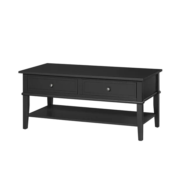 Desert Fields Eclectic Boho Coffee Table, Black - Black