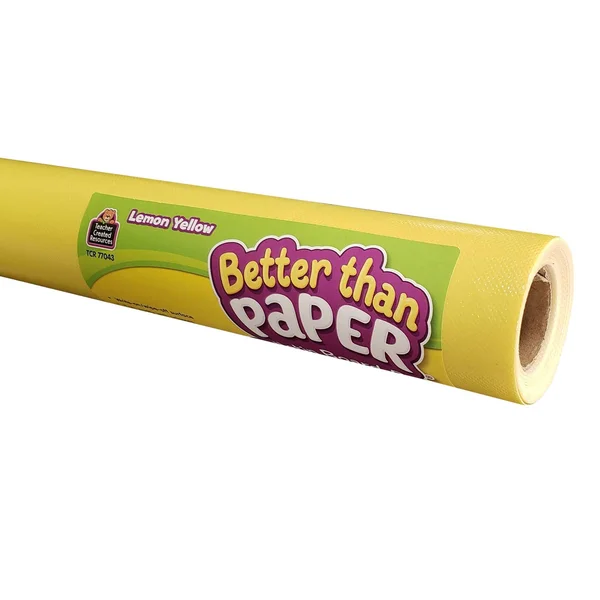 Lemon Yellow Bulletin Board Roll 4/CT Better Than Paper - Teacher Created