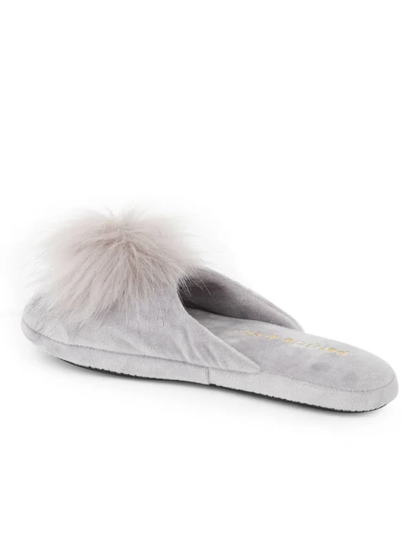 Patricia Green Daisy Pouf Slipper Charcoal - 7/S