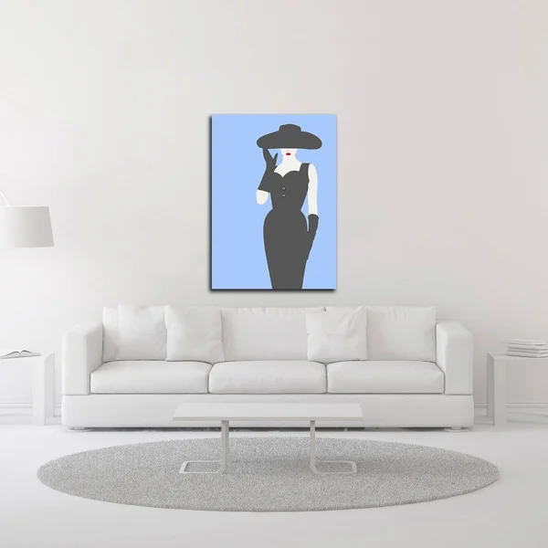 Tangletown Fine Art 35x22 x 25x22 Lady NO. 13 by Sean Salvadori Print on Canvas