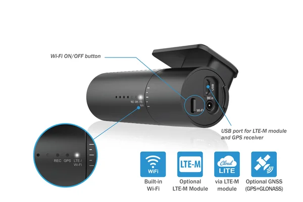 BlackVue DR590X-1CH with 32GB microSD Card, Full HD Wi-Fi Dashcam, Parking Mode Support