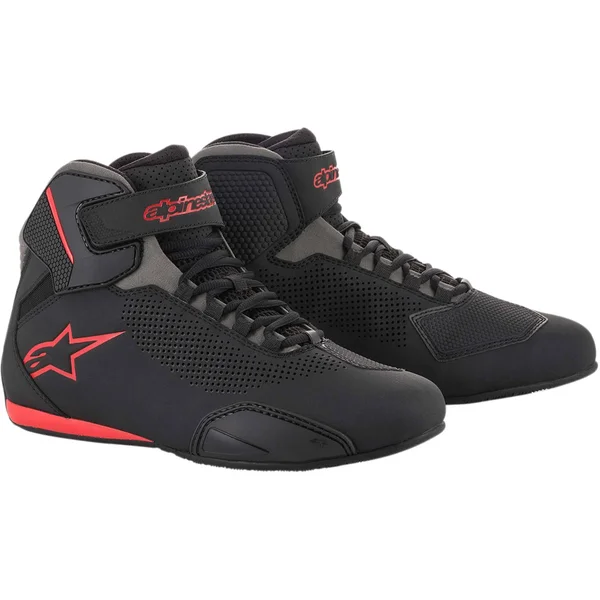 Alpinestars Sektor Vented Shoes (7, Black/Gray/Red)