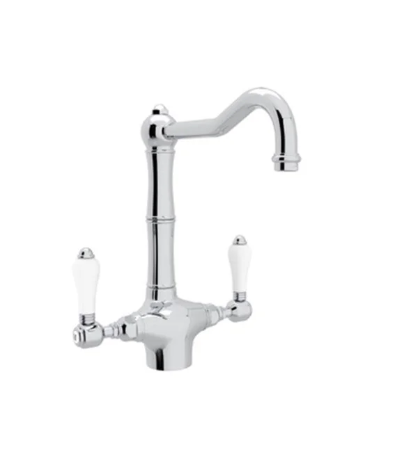 Rohl Country A1679LMSTN-2 Single Hole Kitchen Faucet - Satin Nickel