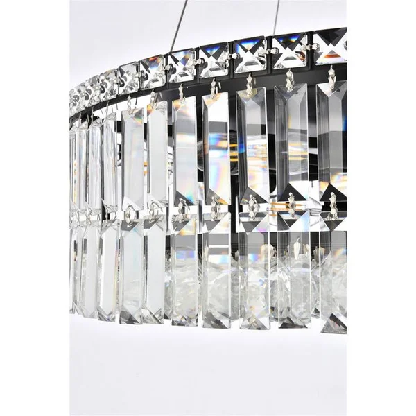 Elegant Lighting V2030D24BK-RC 24 in. Maxime Chandelier Black