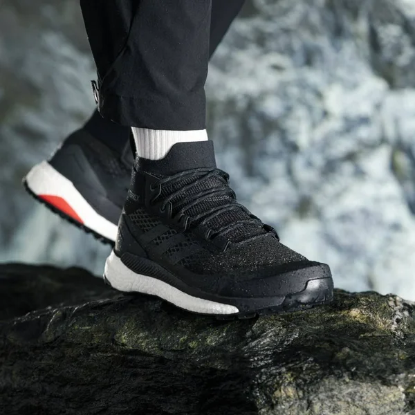Adidas Terrex Free Hiker GTX - Men's Black/Grey/Three/Active Orange, 10.5