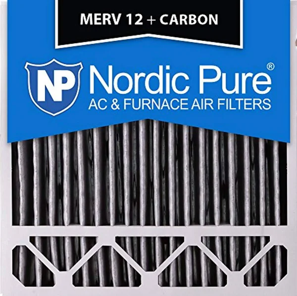 Nordic Pure 20x20x5HPM12C-2 Honeywell Replacement Pleated MERV 12 Plus Carbon