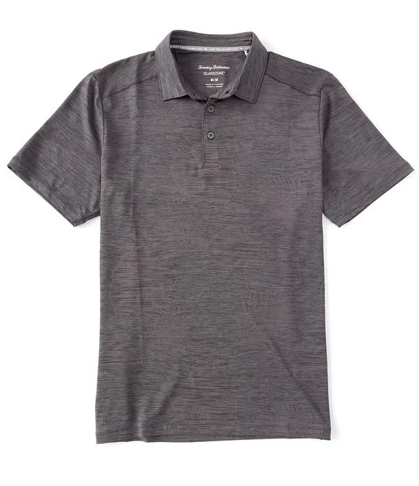 Tommy Bahama Men's Delray Frond IslandZone Polo - Shadow - Size S