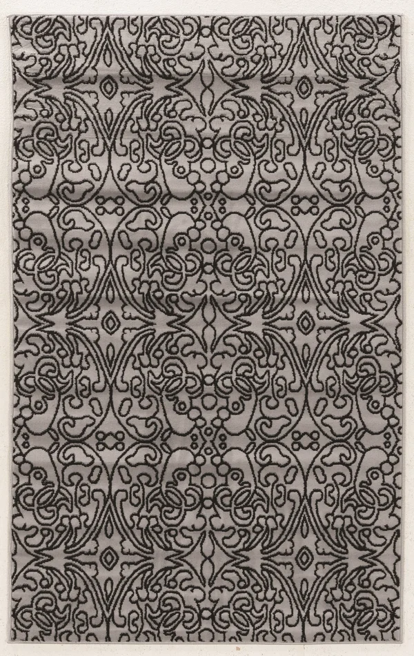 Capri iForum Gray and Black 6&5x22 x 9&3x22 - Linon RUGBC10971
