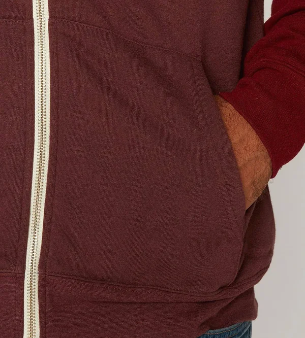 Men's Threads for Thought Raglan Hoodie, Size Small - Burgundy