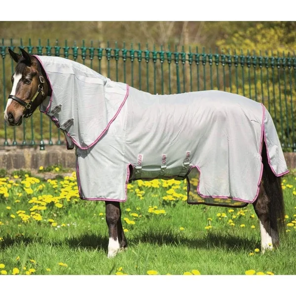 Amigo Bug Buster Vamoose Fly Rug - Silver/Purple/Mint