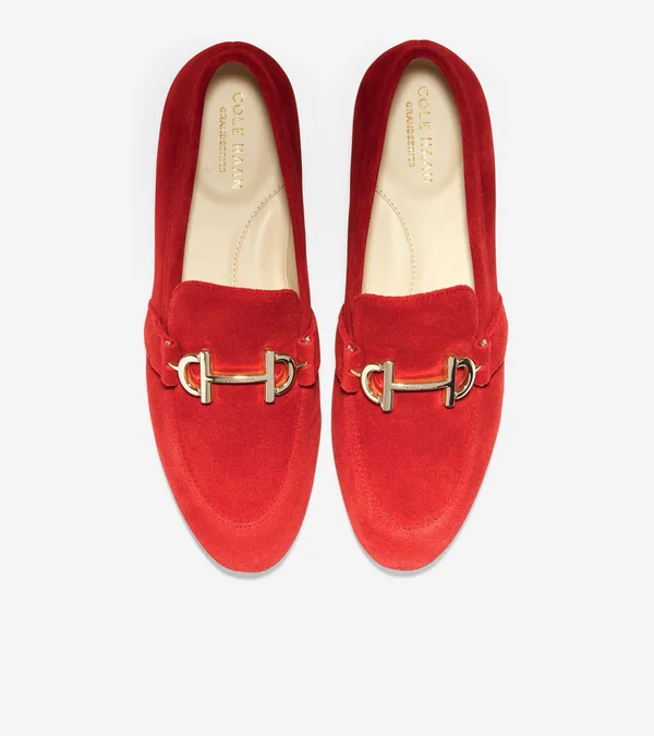 Cole Haan Modern Classics Loafer Women's Shoes Red Dahlia Suede : 7 B