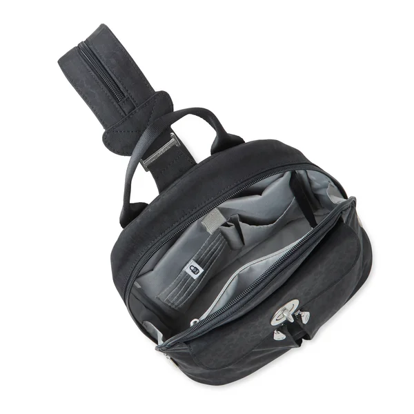 Baggallini Naples Convertible Backpack - Black Cheetah Emboss