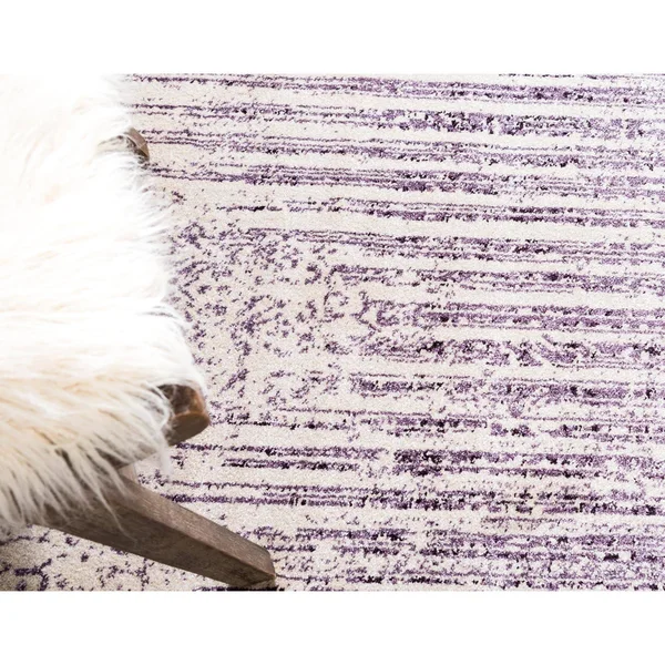 Unique Loom Jennifer Del Mar Area Rug - 8& Round - Purple
