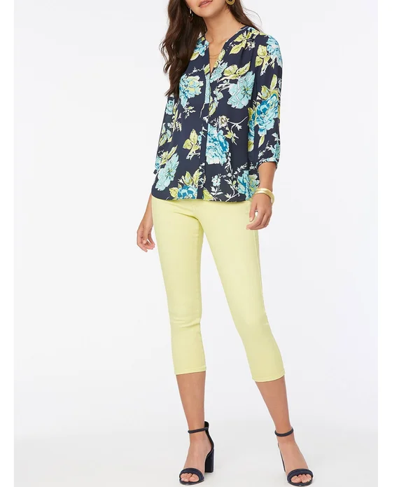 Nydj 3/4-Sleeve Pintuck Blouse