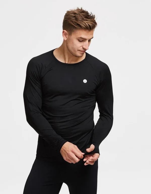 UPF 50+ Long Sleeve Sun Protective Base Layer for Men - Sun Safe Tops Navy