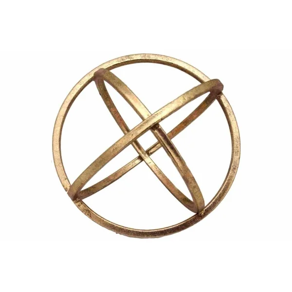 Benzara Metal Dyson Orb Sphere - Large, Gold BM179369
