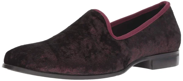 Stacy Adams Sultan Velour Slip-On - Burgundy