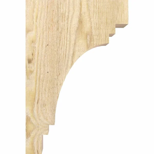 Ekena Millwork COR06X08X16PEC00RDF 6x22W x 8x22D x 16x22H Pescadero Rough Sawn Corbel, Douglas Fir