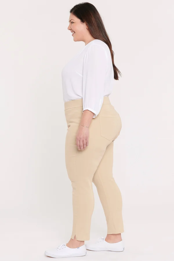 Nydj Women's Skinny Ankle Pull-On Jeans in Plus Size in Marisol Warm Sand - Size: 14W
