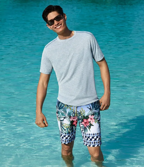 Tommy Bahama Flip Tide Reversible Short-Sleeve Tee, Mens, S, Emerald